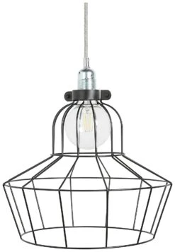 Habitat Indus Large Country Wire Shade - Black 10 Habitat Indus Large Country Wire Shade - Black -Habitat 9602928 R Z001C