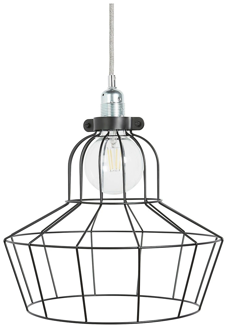 Habitat Indus Large Country Wire Shade - Black 4 Habitat Indus Large Country Wire Shade - Black - Image 2