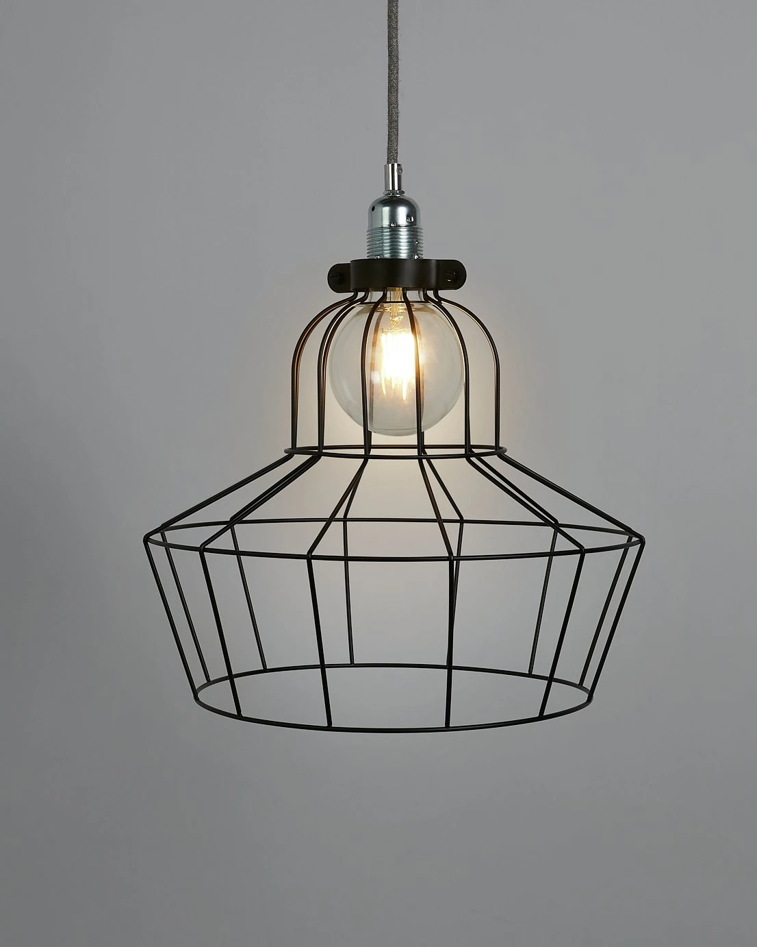 Habitat Indus Large Country Wire Shade - Black 8 Habitat Indus Large Country Wire Shade - Black - Image 6