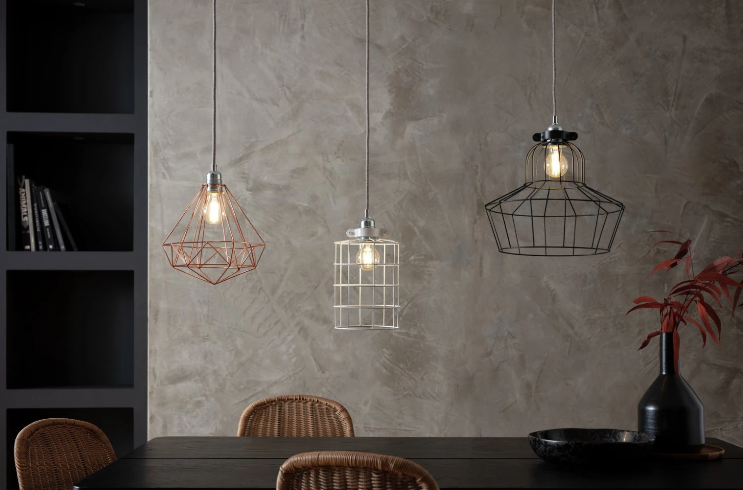 Habitat Indus Large Country Wire Shade - Black 9 Habitat Indus Large Country Wire Shade - Black - Image 7