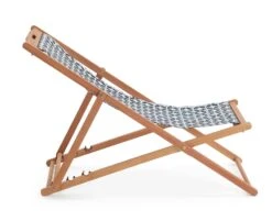 Habitat Folding Wooden Garden Deck Chair - Blue -Habitat 9607703 R Z007A