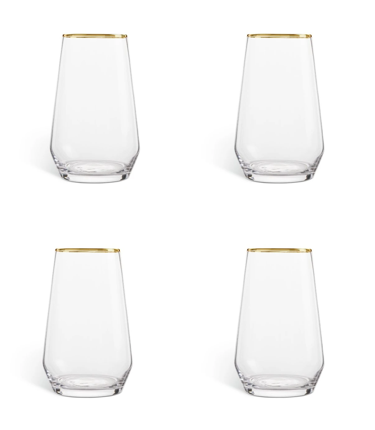 Habitat Set Of 4 Gold Rim Hi Ball Glasses 3 Habitat Set Of 4 Gold Rim Hi Ball Glasses