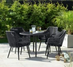 Habitat Malta 4 Seater Rattan Effect Patio Set - Black 17 Habitat Malta 4 Seater Rattan Effect Patio Set - Black -Habitat 9609127 R Z001C