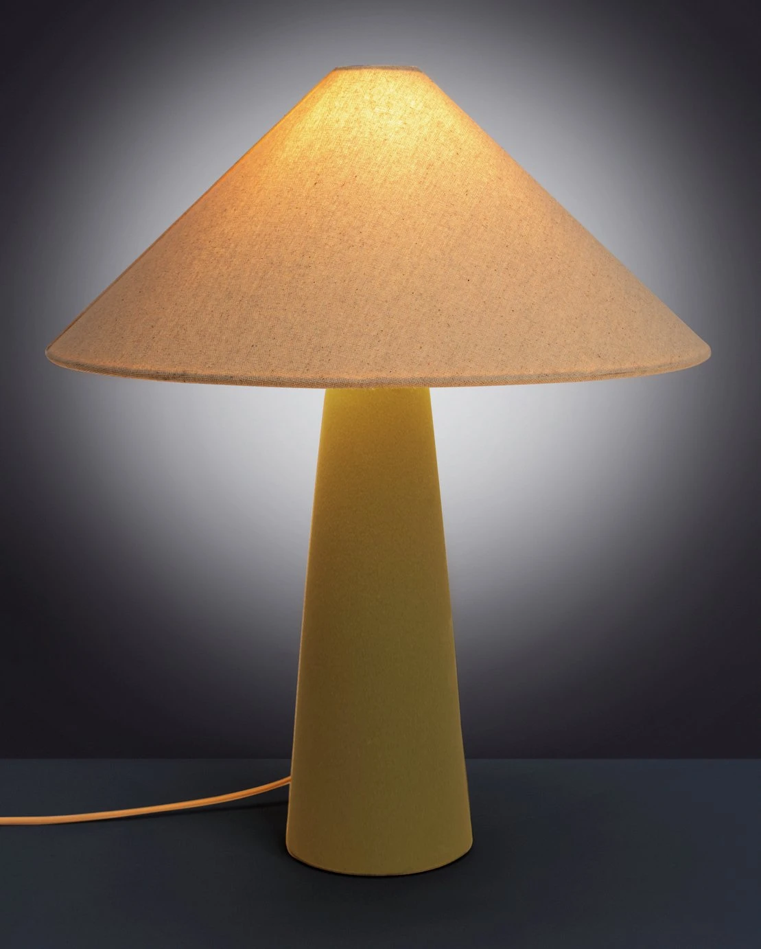 Habitat Conical Ceramic Table Lamp - Olive & Beige 6 Habitat Conical Ceramic Table Lamp - Olive & Beige - Image 4