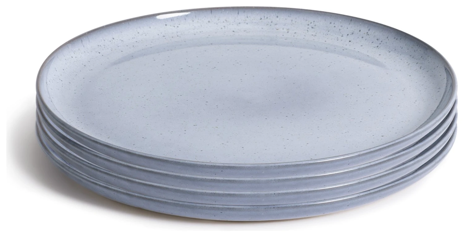 Habitat Evora 4 Piece Stoneware Dinner Plate - Blue 3 Habitat Evora 4 Piece Stoneware Dinner Plate - Blue
