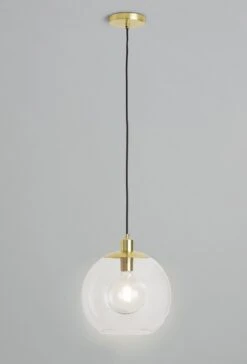 Habitat Coleman Metal Pendant Light - Gold -Habitat 9612420 R Z002C