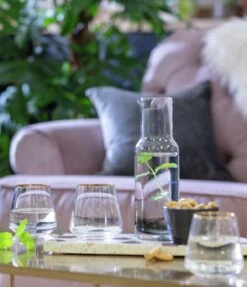 Habitat Set Of 4 Gold Rim Tumbler 8 Habitat Set Of 4 Gold Rim Tumbler -Habitat 9614222 R Z001C