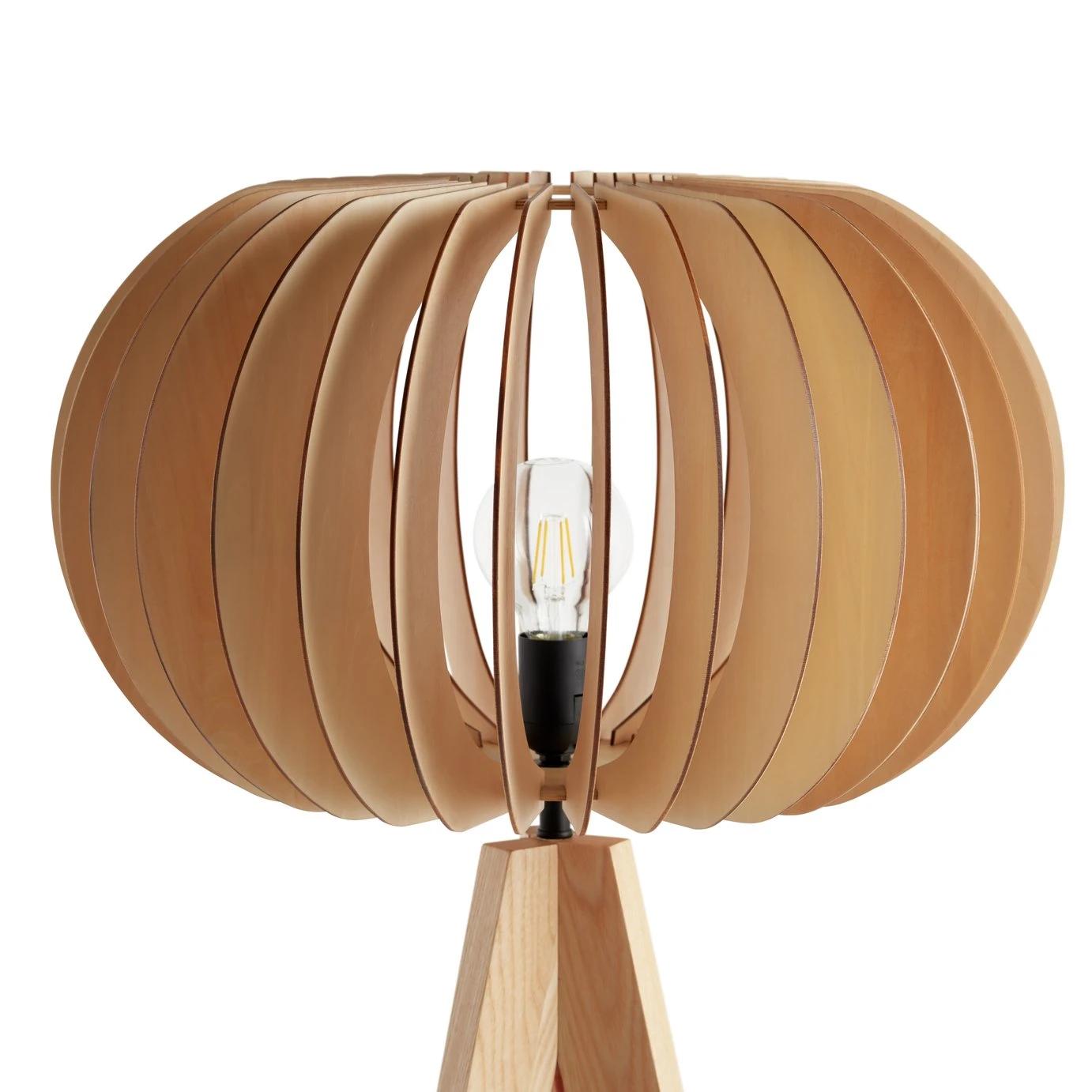 Habitat Achille Ash Wooden Tripod Floor Lamp - Oak 9 Habitat Achille Ash Wooden Tripod Floor Lamp - Oak - Image 7