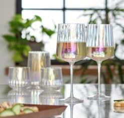 Habitat Iridescent Flute Wine Glass-Set Of 4 -Habitat 9619801 R Z001C