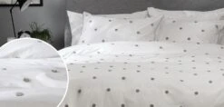 Habitat Tufted Spot White & Grey Bedding Set - Single -Habitat 9625826 R Z004A