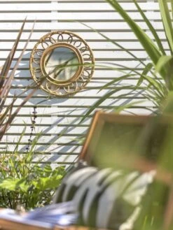 Habitat Faux Rattan Garden Mirror -Habitat 9626980 R Z001C