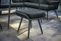 Habitat Malta 6 Seater Rattan Effect Patio Set - Black -Habitat 9630347 R Z004C