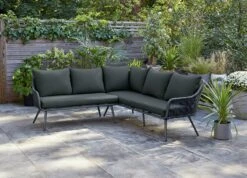 Habitat Malta 6 Seater Rattan Effect Patio Set - Black -Habitat 9630347 R Z006C