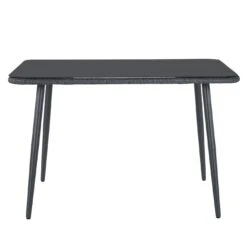 Habitat Malta 6 Seater Rattan Effect Patio Set - Black -Habitat 9630347 R Z016A