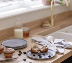 Habitat Evora 4 Piece Stoneware Side Plates - Blue -Habitat 9631102 R Z001C