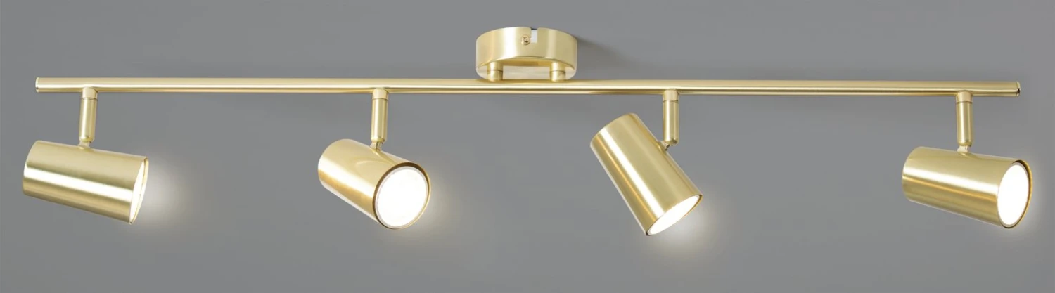 Habitat Este 4 Light Spot Light - Brass 4 Habitat Este 4 Light Spot Light - Brass - Image 2