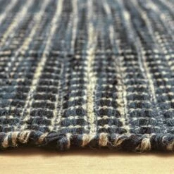 Habitat Leonardo Flatweave Wool Rug - Navy Blue - 170x240cm -Habitat 9645631 R Z002C