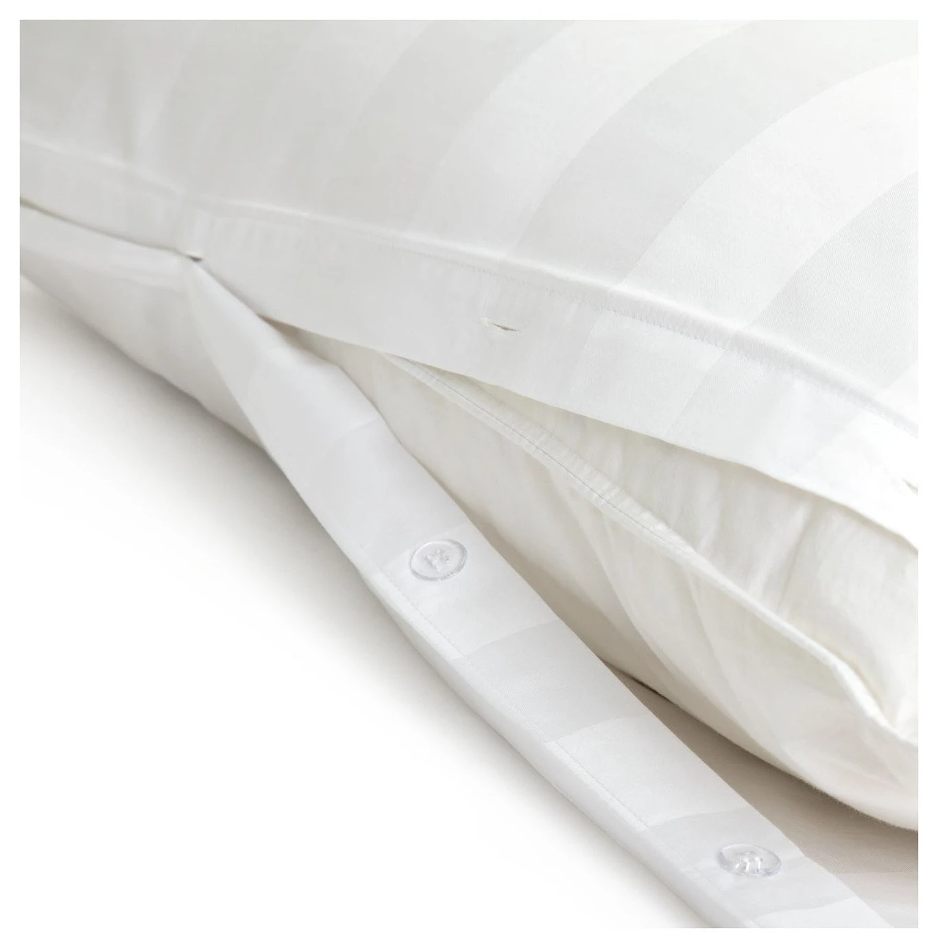Habitat Cotton 400TC Sateen Stripe White Bedding Set -Double 6 Habitat Cotton 400TC Sateen Stripe White Bedding Set -Double - Image 5