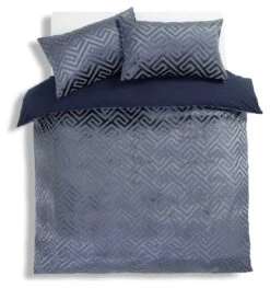 Habitat Velvet Geo Navy Bedding Set - Single -Habitat 9651663 R Z002A