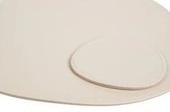 Habitat Set Of 4 Faux Leather Pebble Placemats And Coasters -Habitat 9652923 R Z004A
