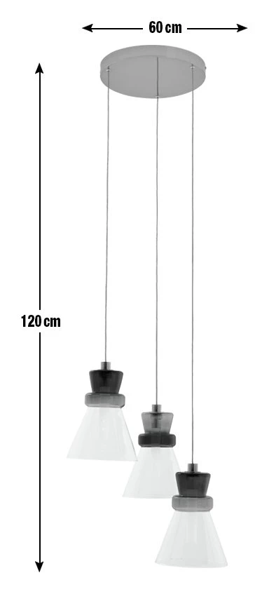 Habitat Vivian Glass 3 Light LED Ceiling Light - Green 5 Habitat Vivian Glass 3 Light LED Ceiling Light - Green - Image 3