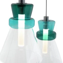 Habitat Vivian Glass 3 Light LED Ceiling Light - Green 12 Habitat Vivian Glass 3 Light LED Ceiling Light - Green -Habitat 9656125 R Z002A
