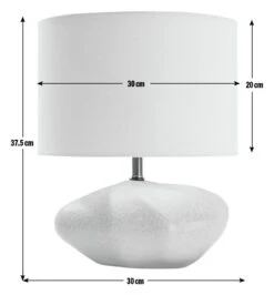 Habitat Ima Pebble Table Lamp - White -Habitat 9669954 R E001